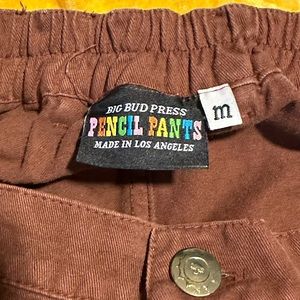 Big Bud Press Pencil Pants - Fudgesicle Brown - Size M